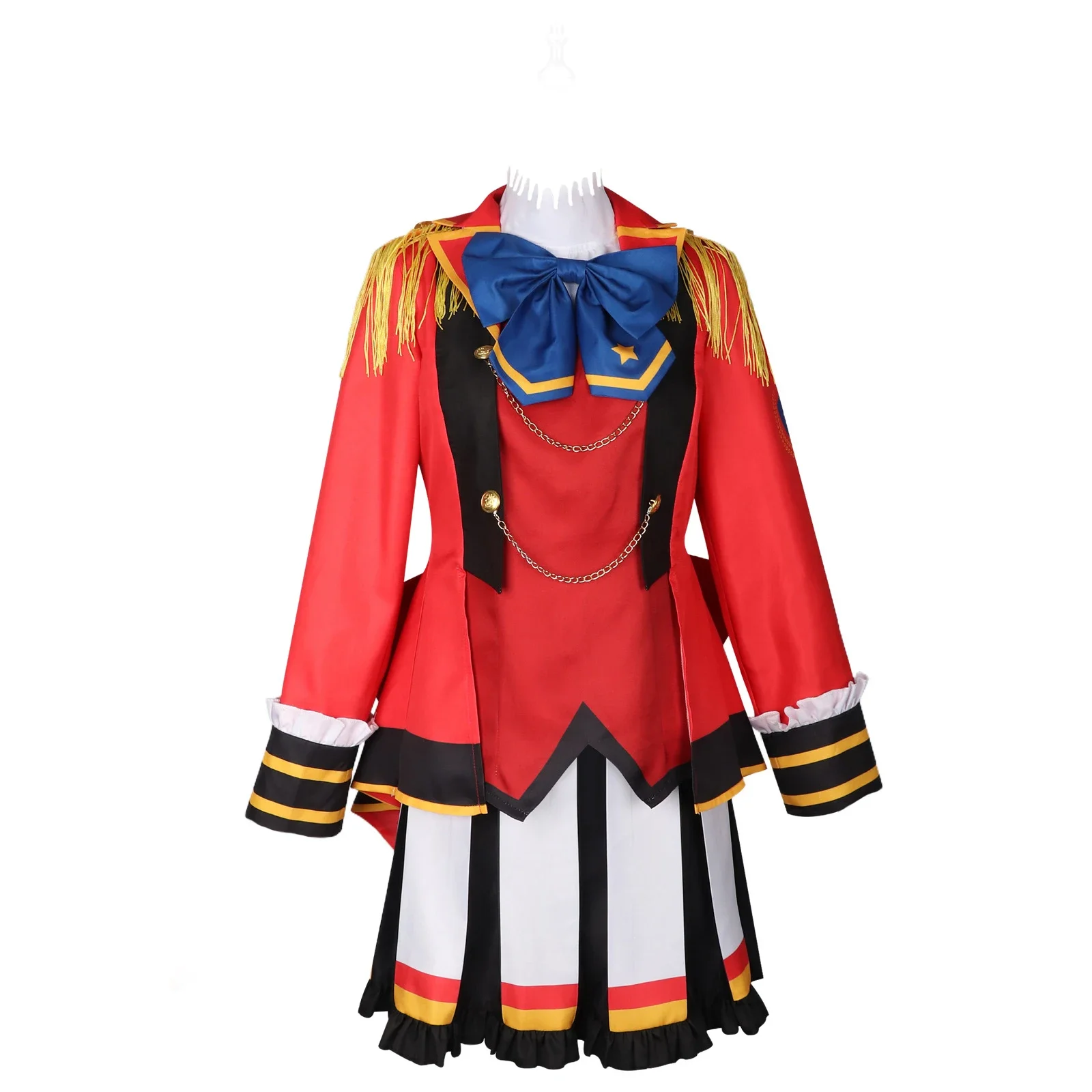 

2025 Red Hongye Meng cosplay costume for girls, JK uniform, campus set, stage performance costume for women