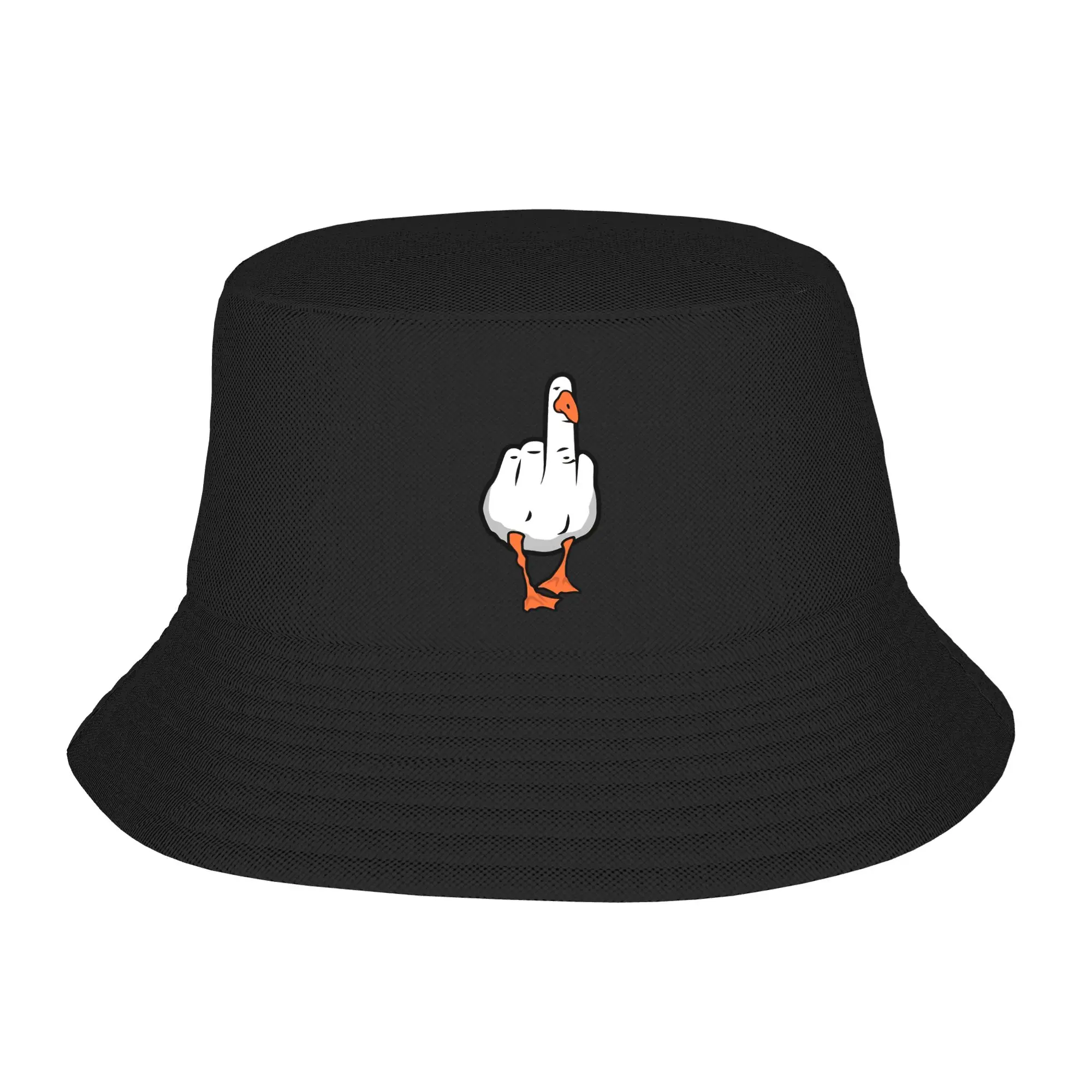 Finger Duck Bucket Hat Duck You Street Style Fisherman Caps Soft Fold Beach Travel Sunscreen Hats For Men Women Cap