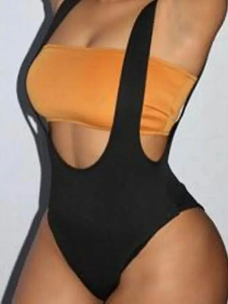 2025Beach vacation one-piece wrap, big V-neck, backless thong, a woman's sexy bathing suit exercise women's wear
