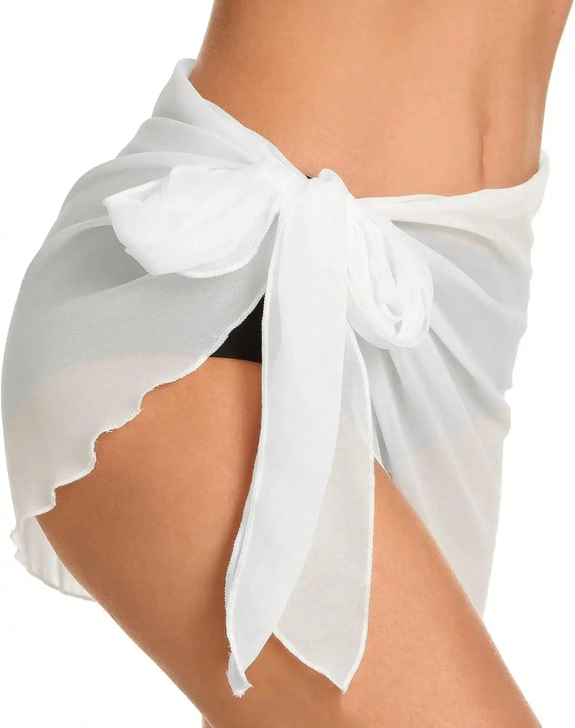 

Прозрачная шифоновая юбка-накидка для пляжа, женская накидка для купальника, саронг, парео