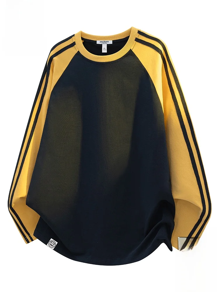 

Футболка Paul Frank American Style с длинным рукавом и круглым вырезом, мужская, свободного кроя, повседневная, с принтом «Обезьянья пасть», большие размеры, полиэстер