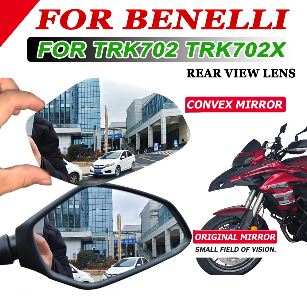 

For Benelli TRK702 X TRK702X TRK 702X Motorcycle Rearview Mirrors Lens Expand Field of View Convex Mirror Replacement Parts