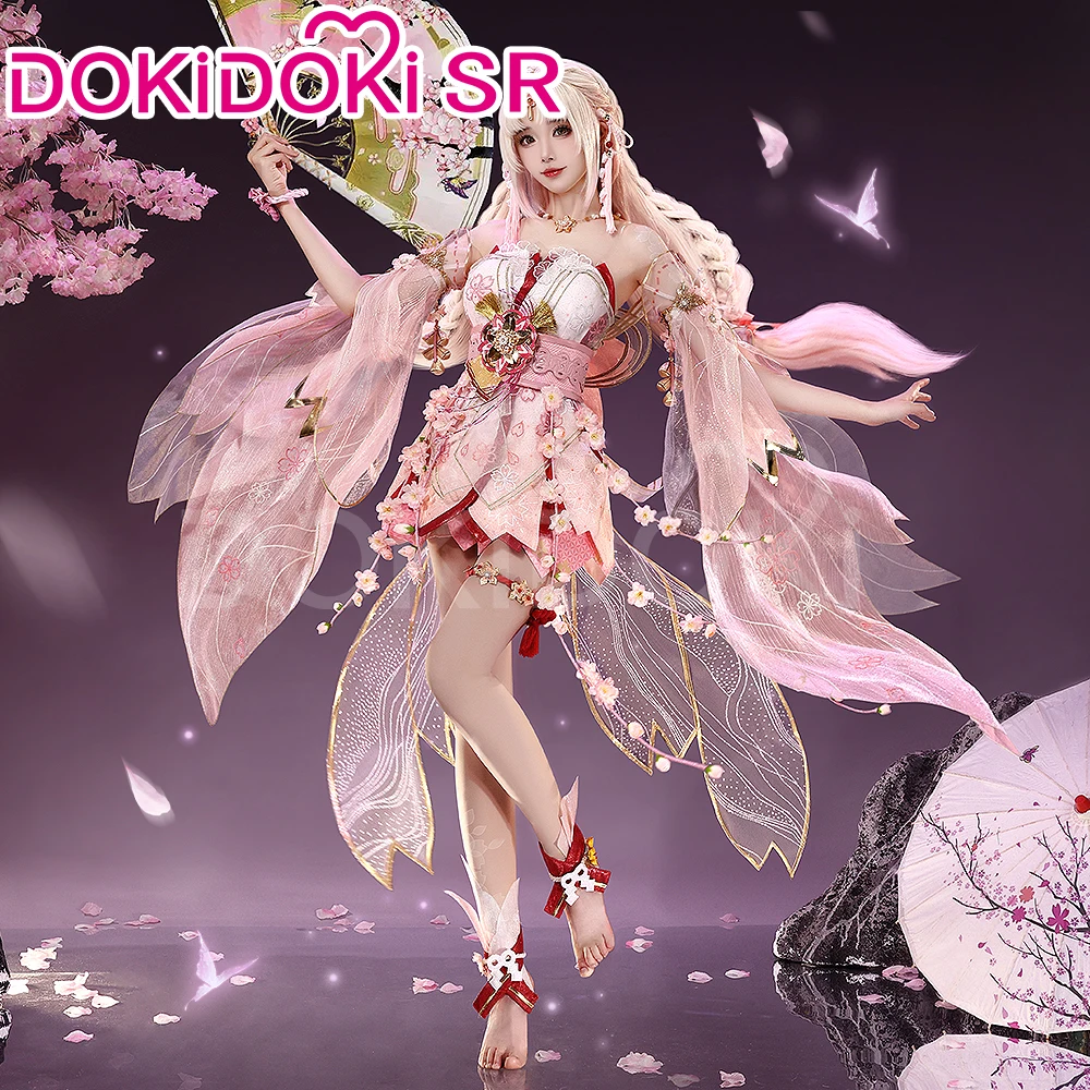 Tsuchimikado Kurumi Cosplay Costume Game NARAKA: BLADEPOINT DokiDoki-SR Tsuchimikado Kurumi Sakura Angel Pink Wig