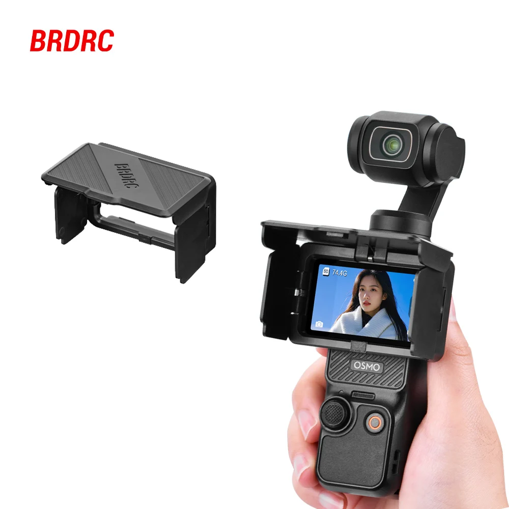 Cubierta de pantalla BRDRC, para DJI Osmo Pocket 3, parasol magnético, transparente bajo la luz del sol, plegable y portátil, accesorios para Pocket 3