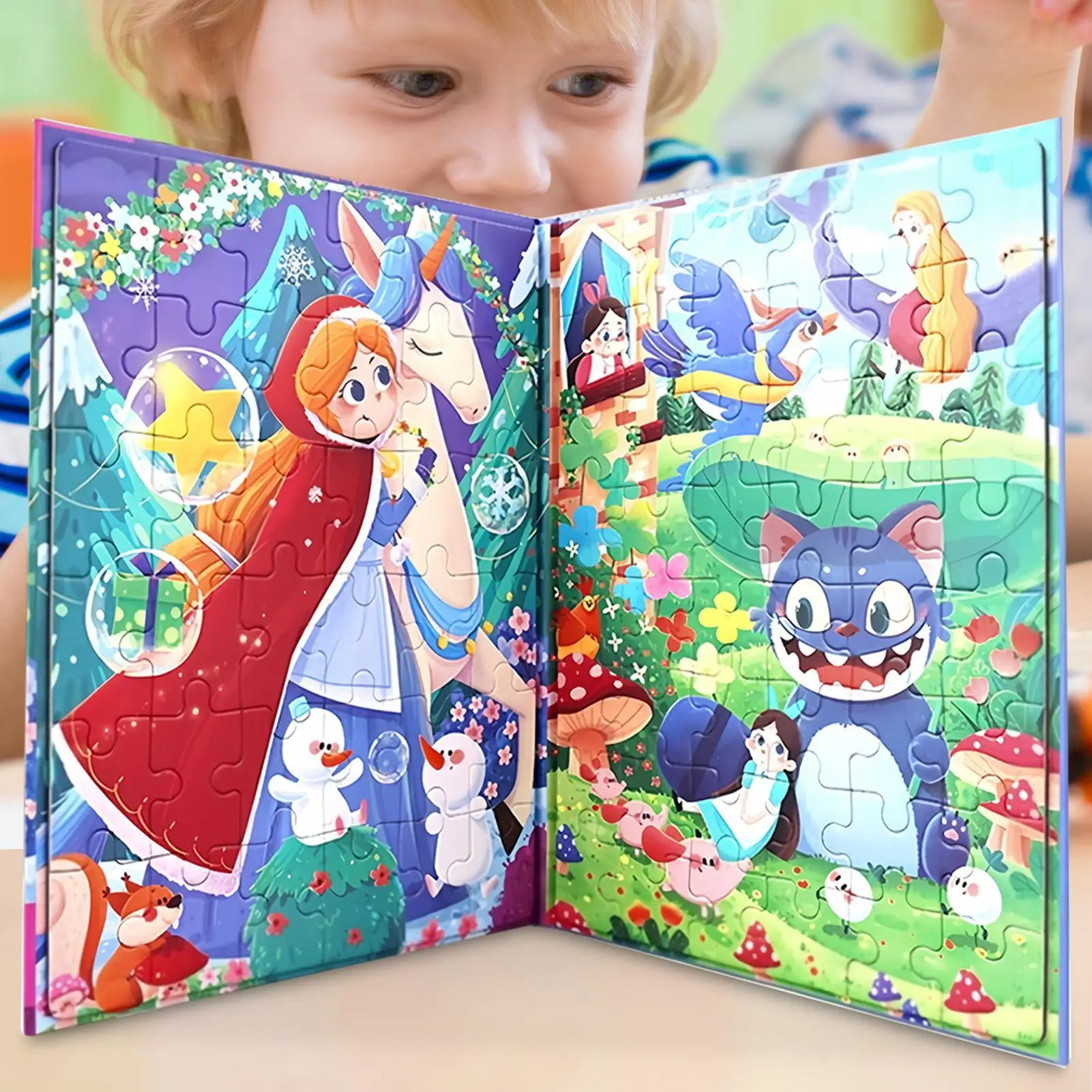 어린이를위한 크리 에이 티브 자기 퍼즐 교육 장난감 어린이를위한 책 활동 게임 소년 소녀 도로 여행 자동차 탑승 학습