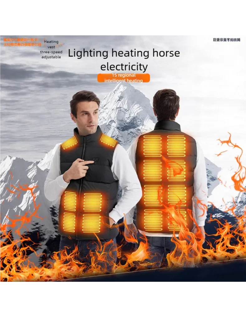 

New LED Heated Vest for Men and Women - Rechargeable Warmth Jacket with Heating Function"