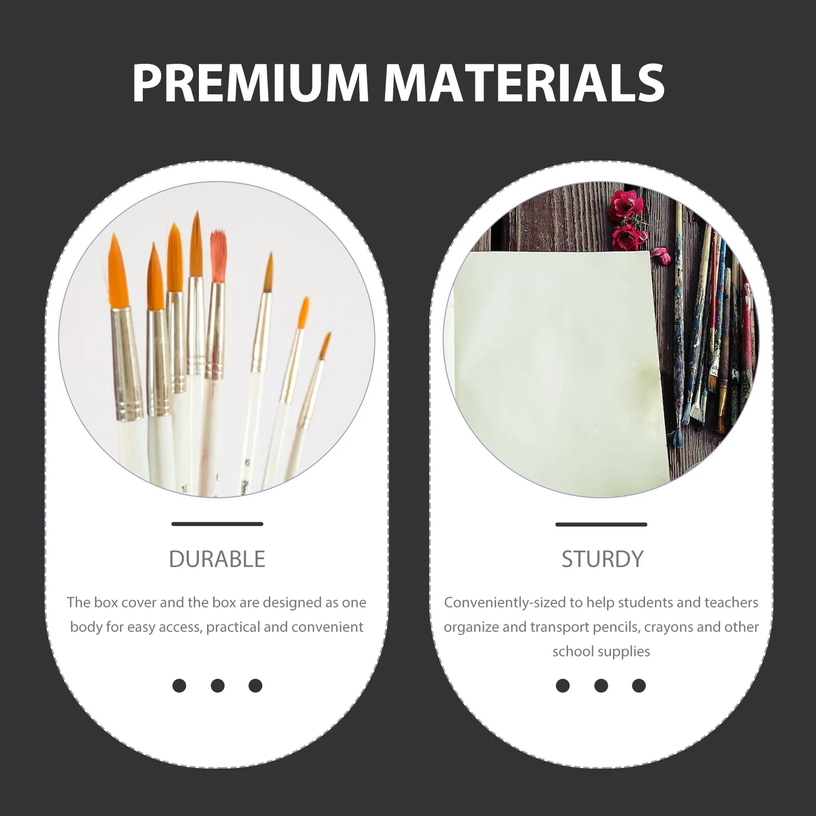 

8pcs Watercolor Brush Case Transparent Plastic Container Drawing Pens Holder Chalk ganizer Durable Safe Practical