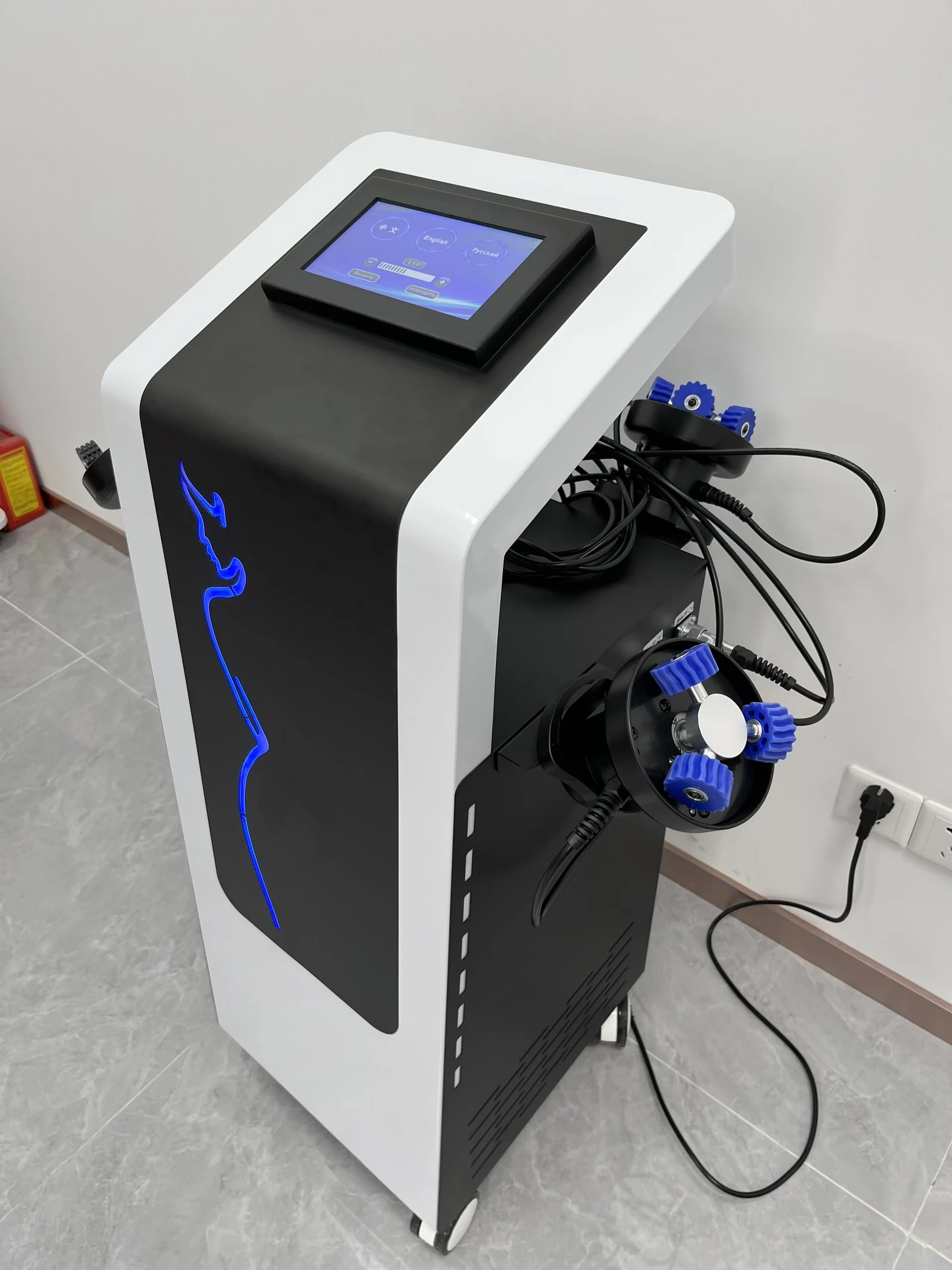 المهنية 4-مقبض الاهتزاز الأسطوانة تدليك العلاج الجسم التخسيس مُدلك بالاهتزاز الدائمة الدهون مُدلك سلوليت آلة