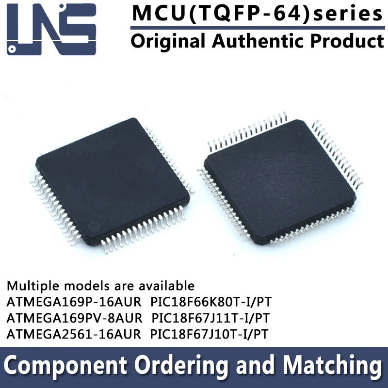 1PCS ATMEGA169P-16AUR ATMEGA169PV-8AUR ATMEGA2561-16AUR PIC18F66K80T-I/PT PIC18F67J10T-I/PT PIC18F67J11T-I/PT TQFP-64 MCU