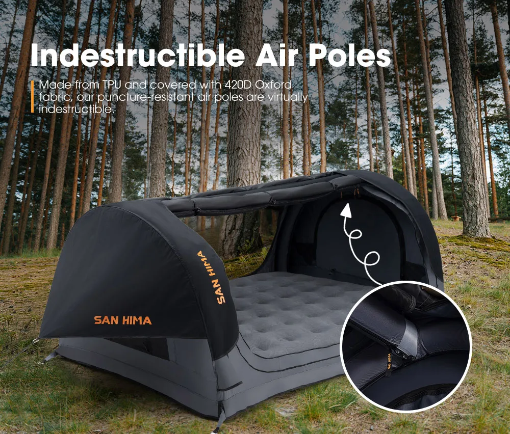 SAN HIMA impermeable senderismo viaje Bivvy doble aire Swag tiendas de campaña Camping al aire libre ligero tienda de campaña para 2 personas