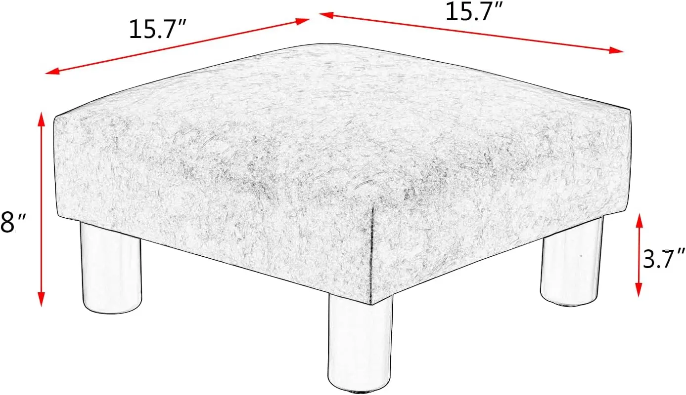 

Joveco Small Footstool Ottoman Upholstered Pu Leather Square Footrest Ottomans Small Foot Rest For Desk Couch Living Room