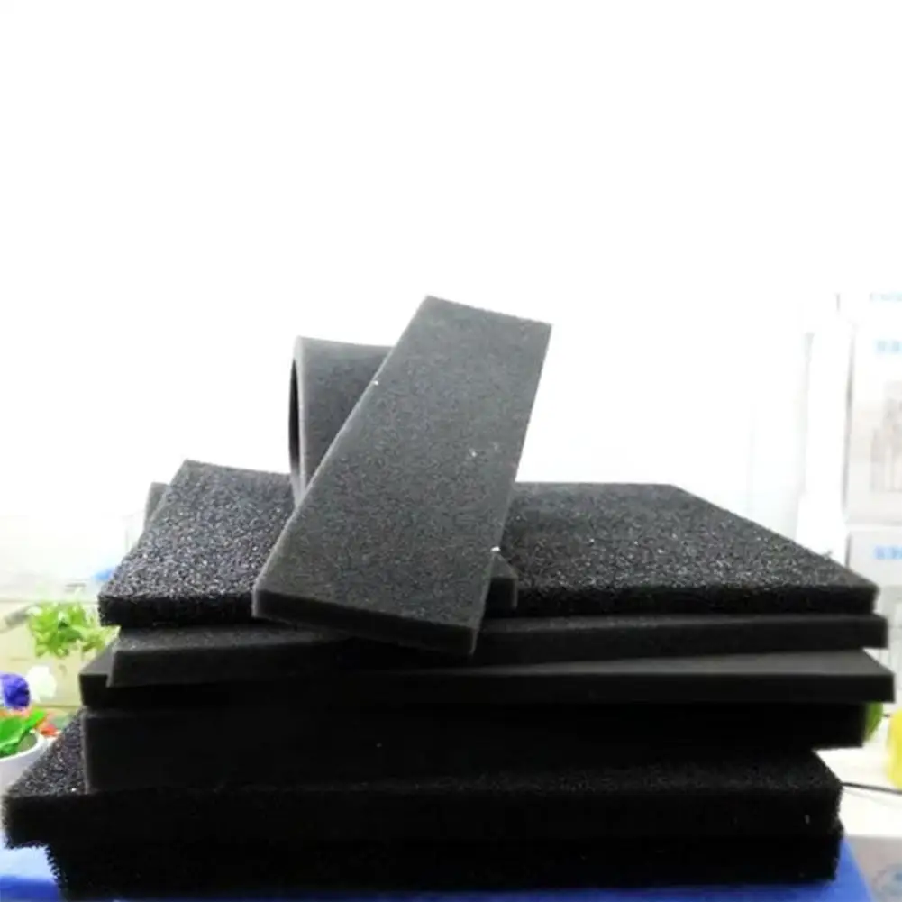 1 PCS Fish Aquarium Purified Filter Black Biochemical Foam Aquarium Pond Sponge Filtration Pad Material