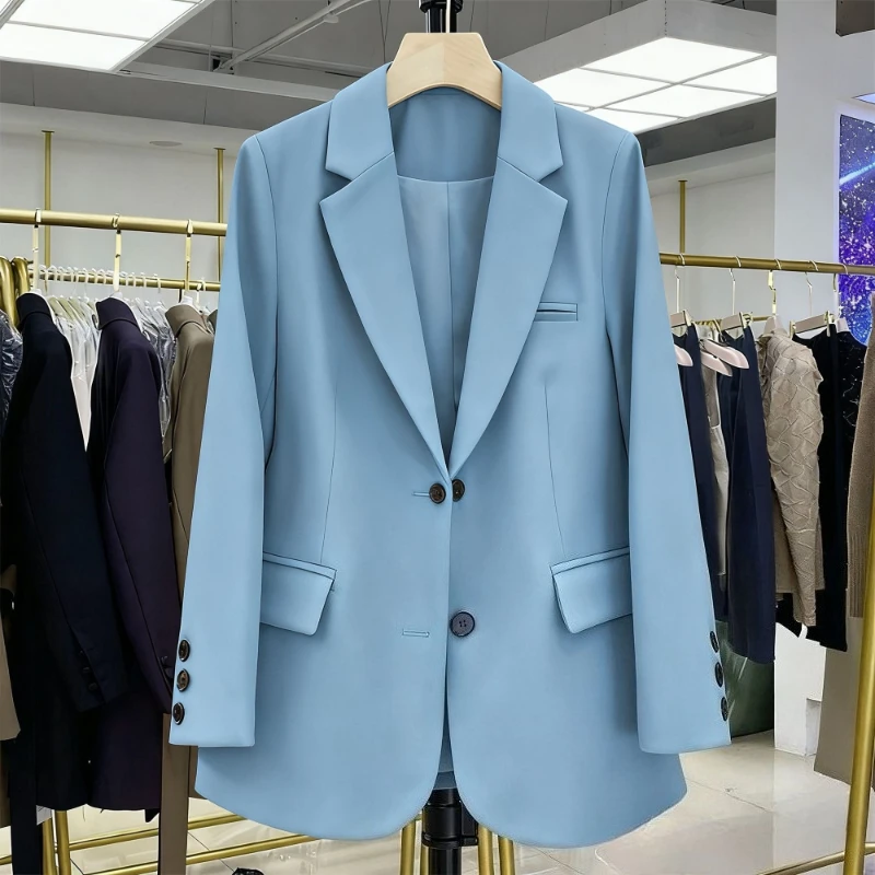 2026 New Red Suit Coat Women's Korean Style Loose Single Breasted Blazers Office Female Temperament Blazers Jacket Outwear Tops