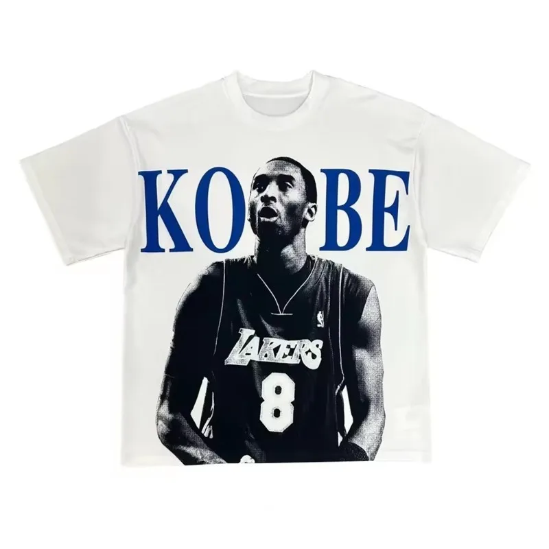 

NBA Basketball Star T-shirt, Kobe Bryant Printed T-shirt, Street Trendy Short Sleeved Shirt
