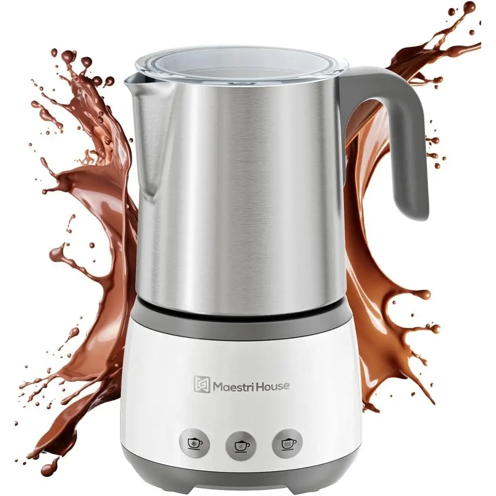 

4-in-1 Electric Milk Steamer & Frother, 16.9oz 600W Smart Touch Control, Hot & Cold Foam Maker for Lattes, Cappuccinos, Warm Mil