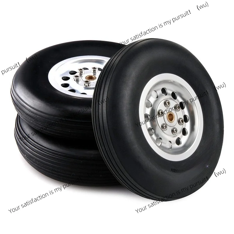 Suitable for Fleet model aircraft CNC aluminum core with bearings like real rubber wheels, turbojet landing gear wheels, tires