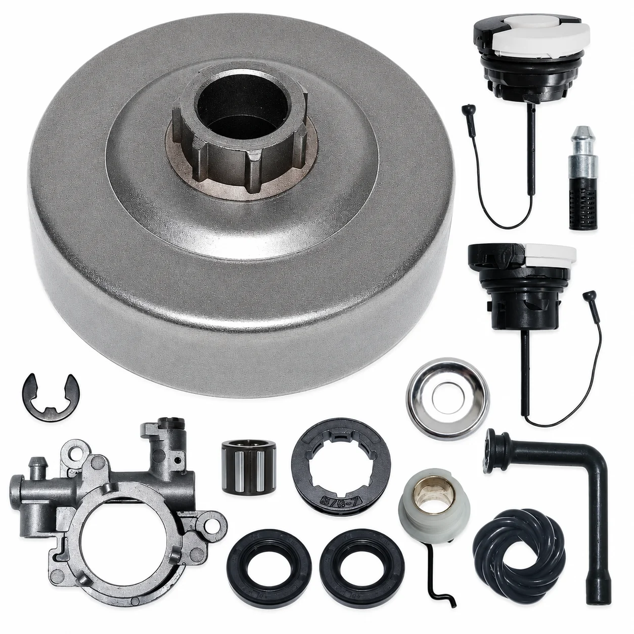 Kit de reemplazo de rodamientos de piñón, arandela, engranaje helicoidal y retén de aceite para motosierras Stihl MS290 029 MS390 039 MS310, reemplaza 1125 640 7110 000 0350 0525