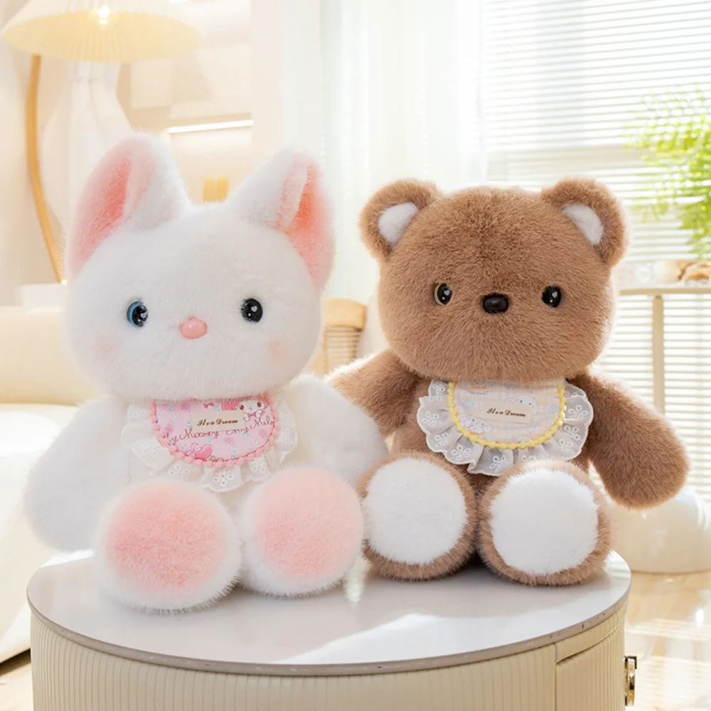 

50cm Adorable Running Rabbit Bear Plush Toy Soft Fluffy Lovely Animals Stuffed Dolls Room Decoration Birthday Gift