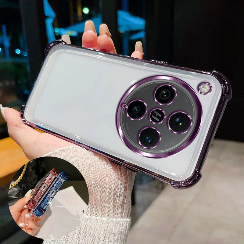 Für Oppo Find X8 Pro Hülle OPPO Find X8 Handyhülle Finden X7 X7 Pro Ecken Verdickung stoßfeste Beschichtung Silikon weiche Rückseite