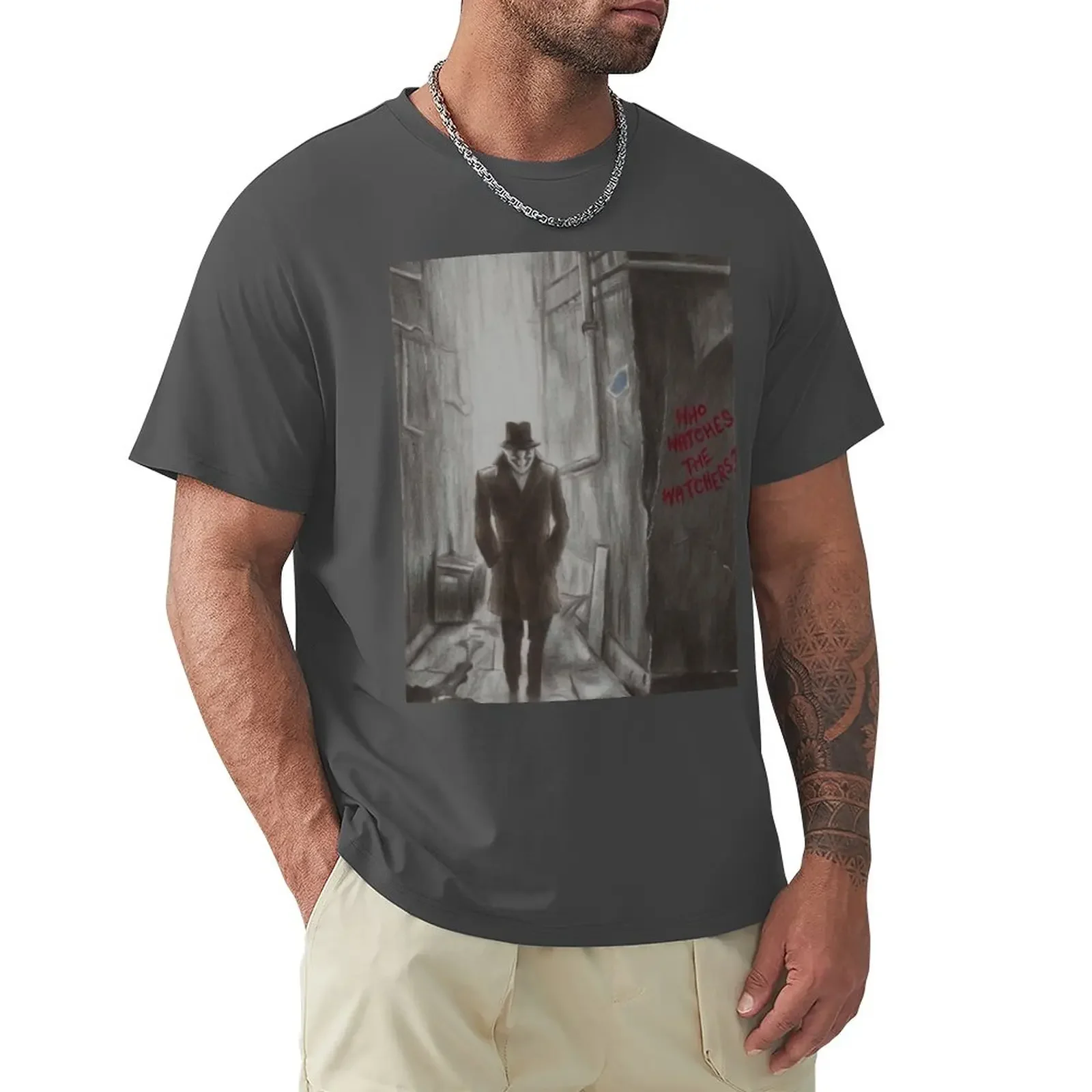 

Who Watches The Watchers T-Shirt oversizeds sweat mens tall t shirts