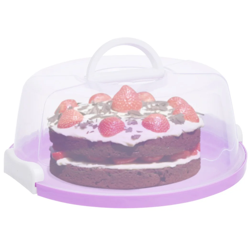 Large Cake Carrier Multi-Purpose Holder Portable Cupcake Storage Box With Collapsible Handle Transparent Container For Desserts