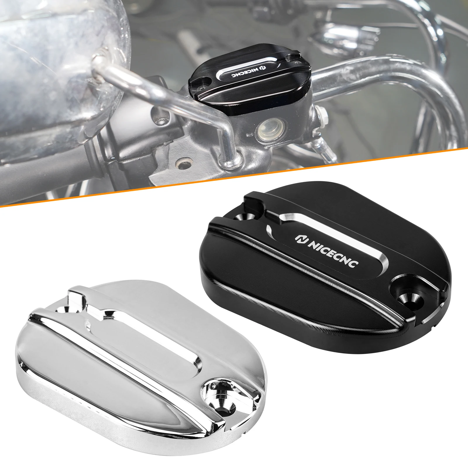 

Motorcycle Brake Master Cylinder Lid Cover for Harley Sportster 1200 Superlow XL1200T 14-20 1200 Forty Eight XL1200X 48 10-22