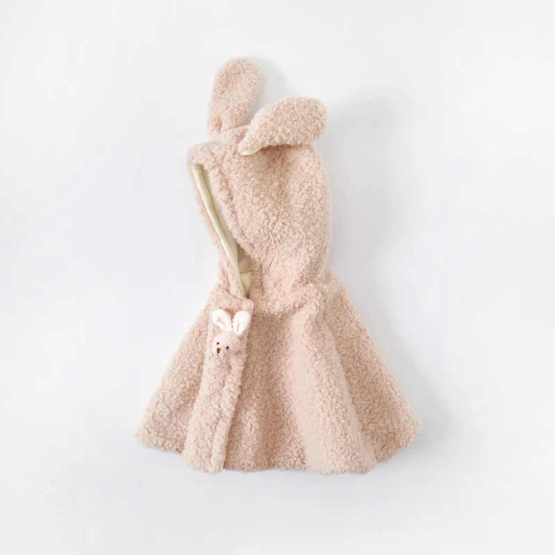 IYEAL Winter New Thick Warm Cute Outerwear Cloak Baby Girl Autumn And Winter Outings Warm Fleece Coat