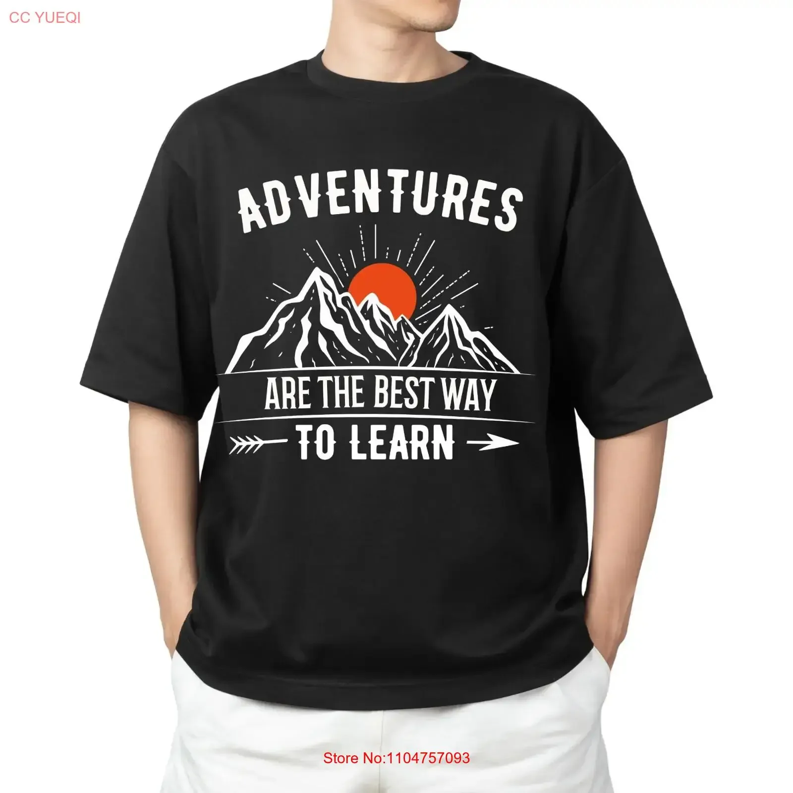 Adventures Are The Best Way To Learn T Shirt Camping Outdoor Adventure vintage Washed graphic Breathable Soft