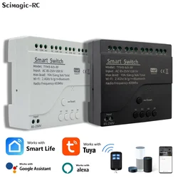 4CH Tuya Relay Wifi Smart Switch Module 7-32 85-220V Light Motor Receiver Smart Life APP Remote Control for Google Home Alexa