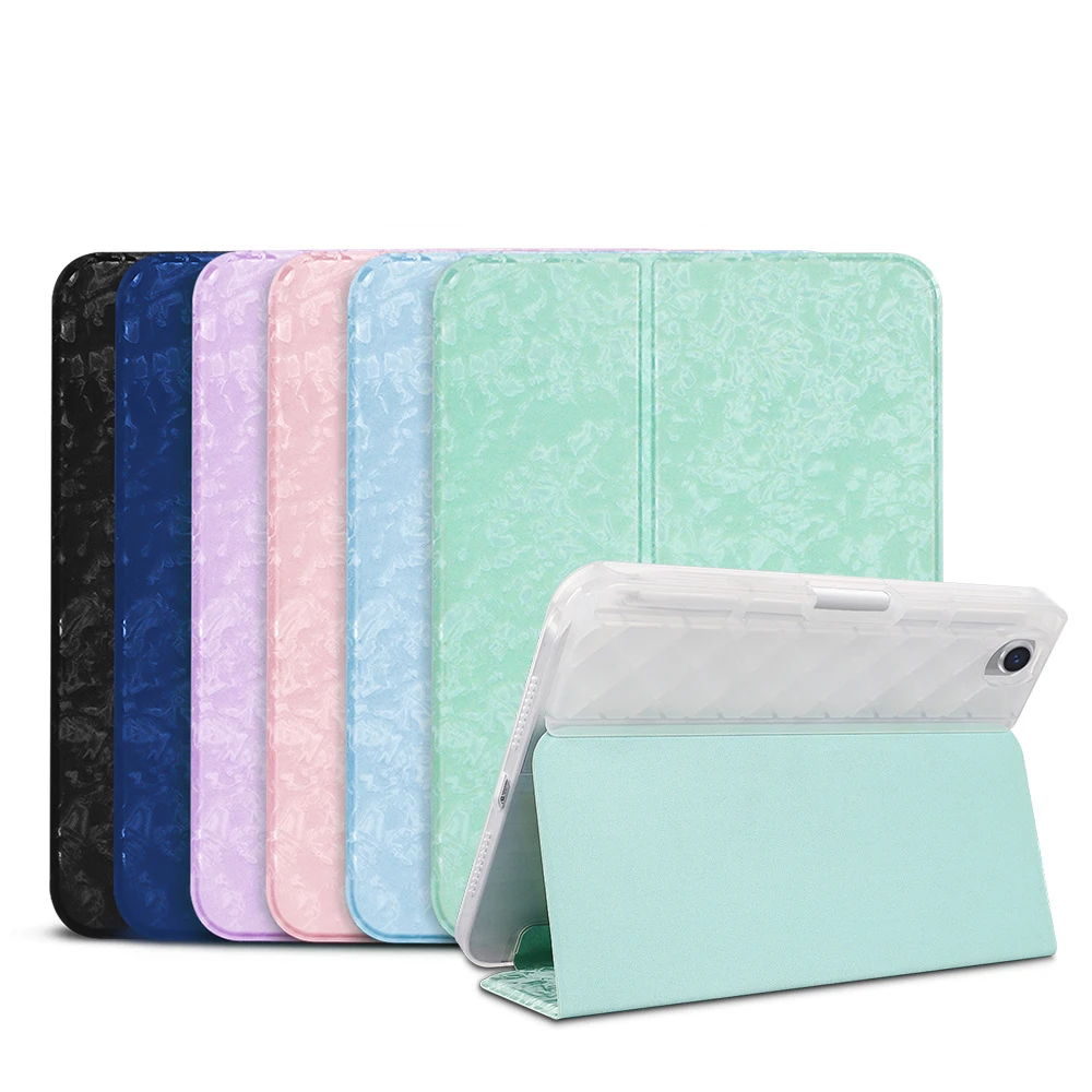 PU Leather Pattern Tablet Case for iPad mini 6 with Pencil Slot Magnetic Smart Tablet Cover for iPad mini 6 9th Generation Cover