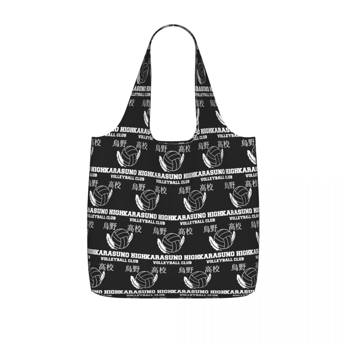 Haikyuu Karasuno Fly High Manga Anime Crows Shopping Tote Bag Canvas Large Capacity Shoulder Bags Shopper Grocery Handbag