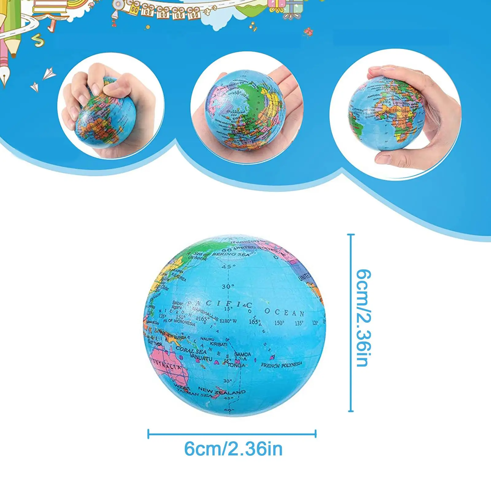 Funny Squeeze Toys Stress Relief PU Foam Squeeze Ball Hand Wrist Exercise Sponge Toys For Kids Adults Child Creative Gifts