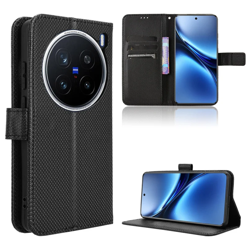 

For Vivo X200 Pro Diamond Wallet Case Anti drop Stand Protection Case for Vivo X200 Pro 5G Phone Case