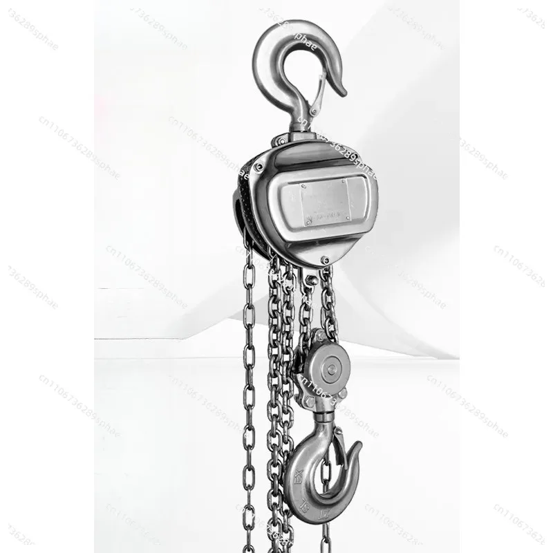 Stainless steel chain hoist small 1 ton 2 tons 0.5T chain aluminum alloy hand crank inverted chain card wire tensioner