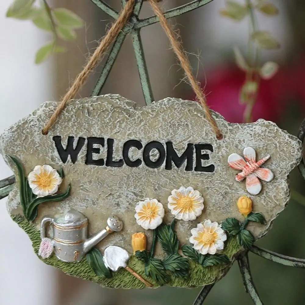 

New Resin Door Hanging Outdoor Gift Courtyard Decorative Creative Welcome Sign