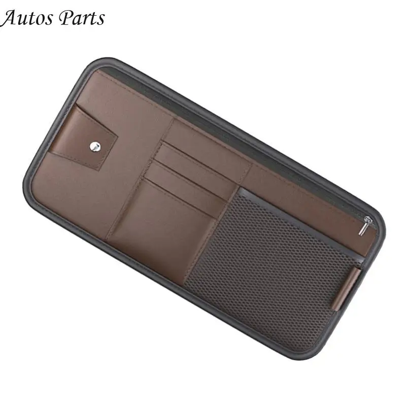 57BA تخزين Sunshade متعدد الاستخدامات تنظيم حاملي الطراز الشمسي Compact Car Sunshade تنظيم مع جيوب متعددة للبند #2
