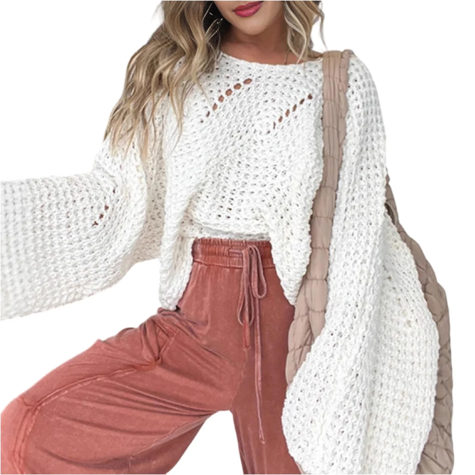 

Женский модный повседневный полый свитер, вязаный укороченный кардиган, женская одежда, свитер для женщин, осенняя одежда