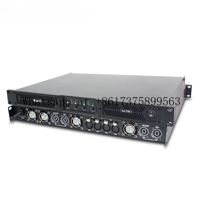 K4-1700 4 Channel 1700W Stage 1U Sound Amplifiers Amplifier Clase D