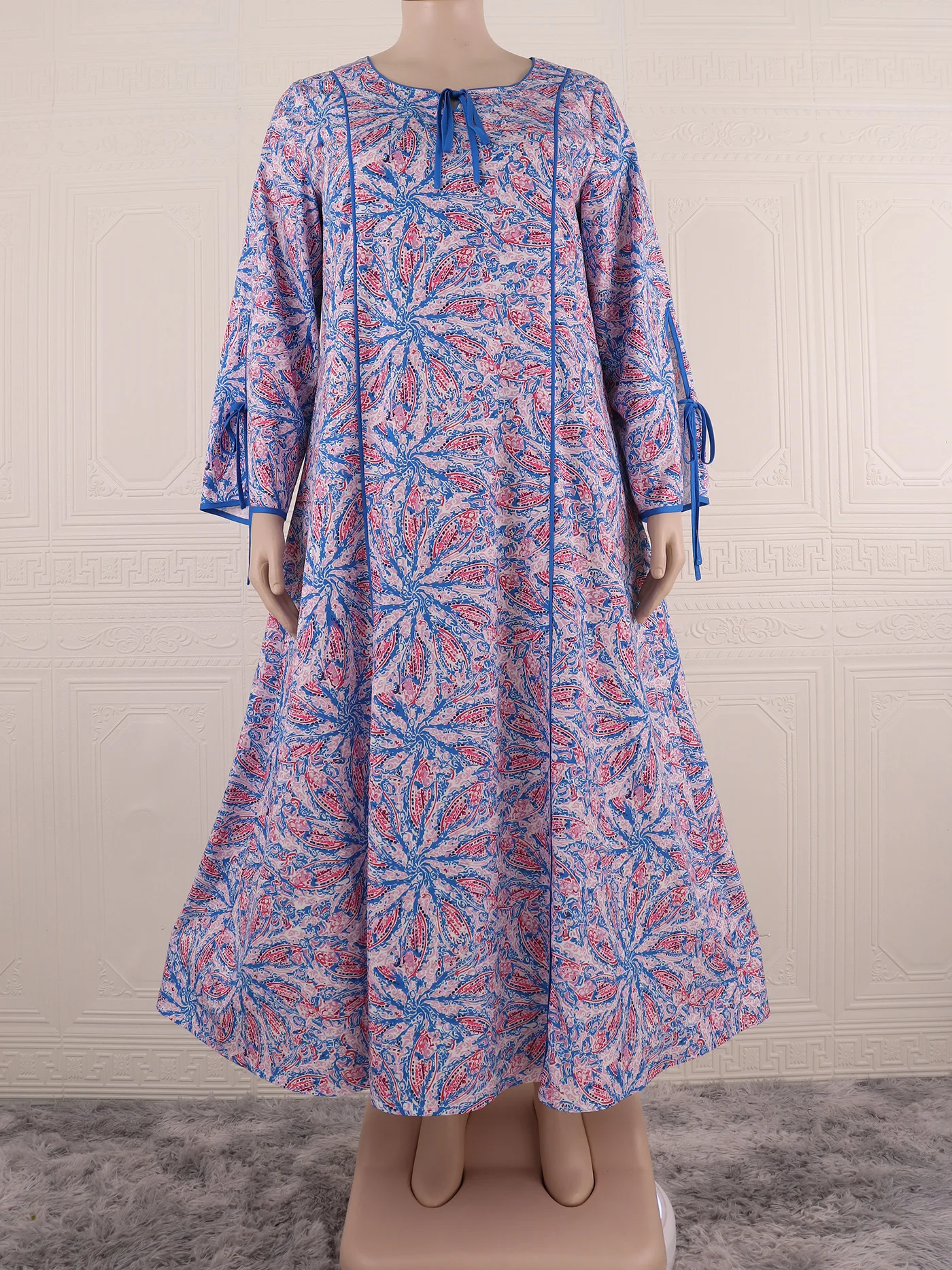 Women Muslim Abaya Dress Party Dresses Print Kaftan Islam Jalabiya Vestidos Arab Long Robe Ramadan Eid Morocco Dubai Abayas