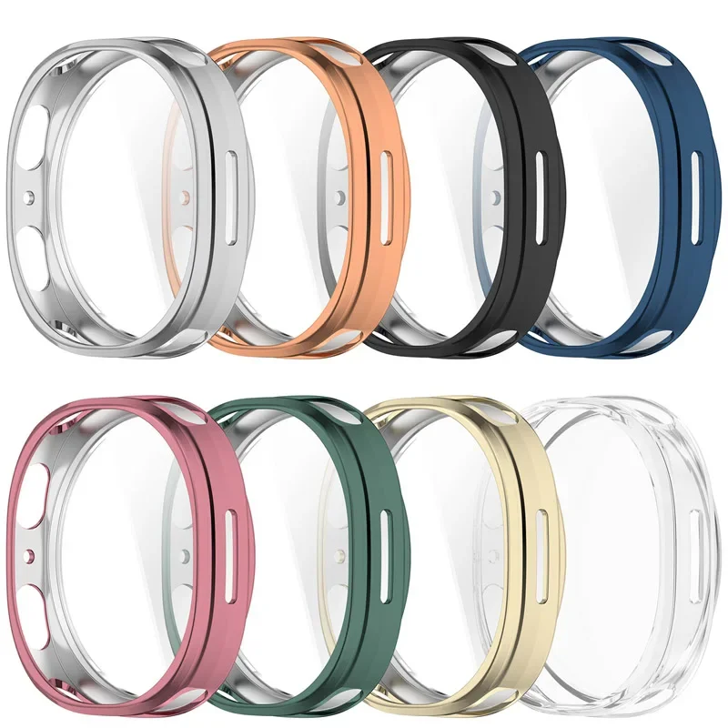 حافظة من مادة TPU الناعمة الشاملة لساعة سامسونج جالاكسي 8 40 44 ملم واقي شاشة وإطار غطاء ممتص للصدمات