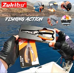 ZUKIBO Nieuwe Multifunctionele Vissen Tang met Haak Puntenslijper, 2CR13 Rvs Vissen Tang Lokken Haak Remover Vistang
