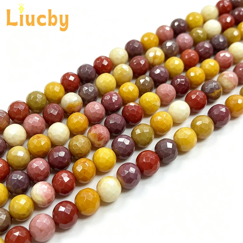Großhandel Natürliche Facettierte Gelbe Jaspis Runde Lose Perlen Heilkristalle für Schmuck DIY 4mm 6mm 8mm 10mm 12mm 15 Zoll Stränge – Detail 4