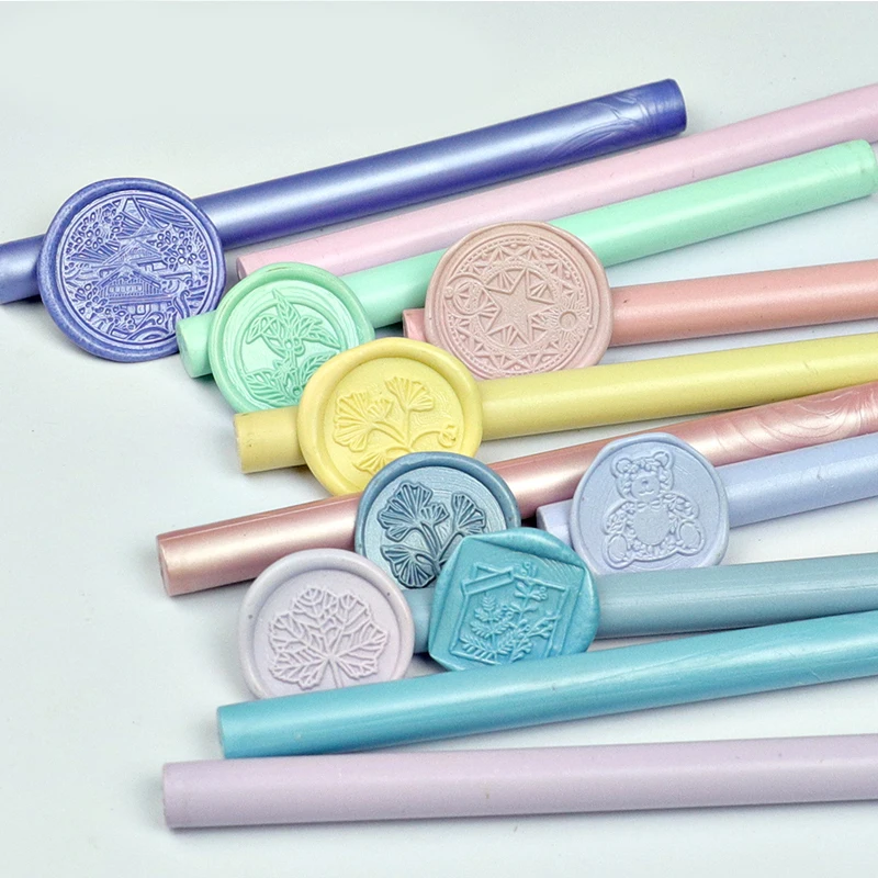 10 Stück/Lot Klebepistole, Siegelwachsstifte für Wachssiegel, Stempel für Hochzeitseinladungen, Karten, Umschläge, Weinpakete, Geschenkverpackung – Detail 8