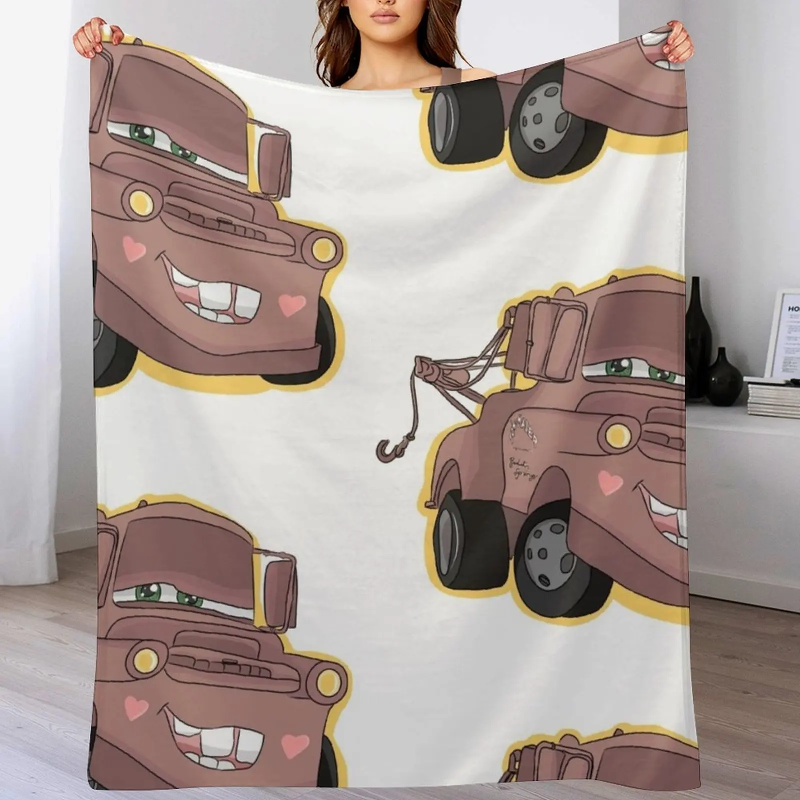 Tow Mater Kawaii Throw Blanket Fashion Sofas Shaggy Blankets