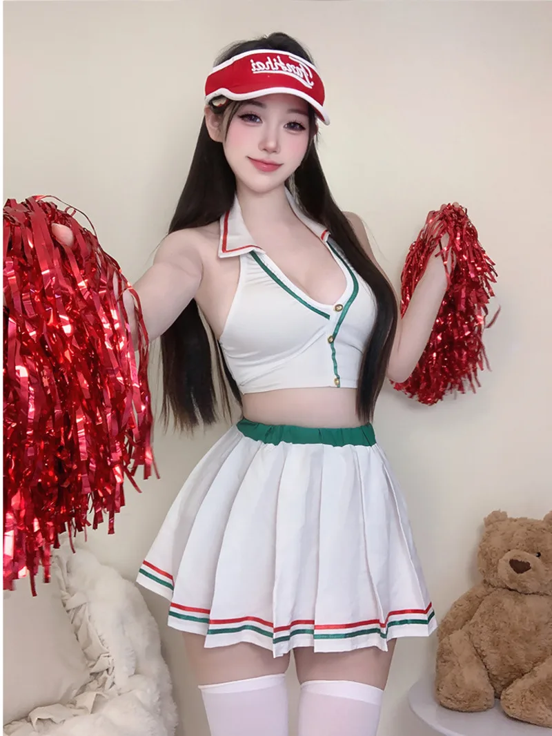 

Сексуальная униформа Pure Desire Football Baby Hot Temptation Cheerleader Jk, комплект из двух предметов, горячие сексуальные милые женские юбки, новинка 65OT