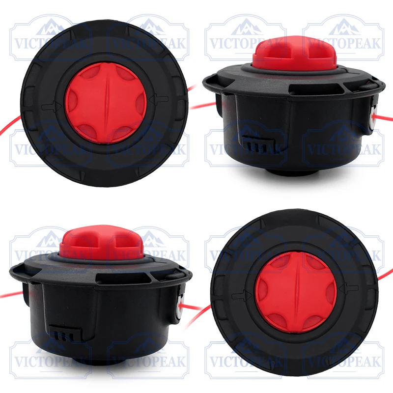 Nylon Trimmer Head 4PCS Automatic Threading Brush Cutter Grass Weed Cutter Replacement Parts Garden Power Tool Accessories