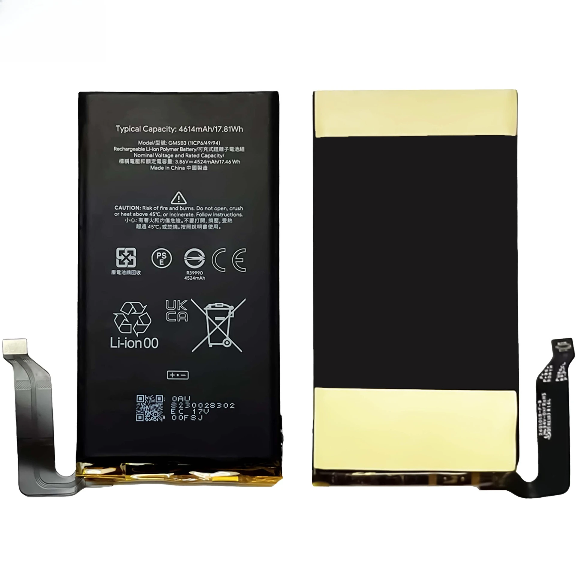 بطارية بديلة 4614 مللي أمبير/5003 مللي أمبير/4350 مللي أمبير في الساعة GMSB3 G63QN GLU7G لجهاز Google Pixel 6/ 6 Pro /pixel 6A #4