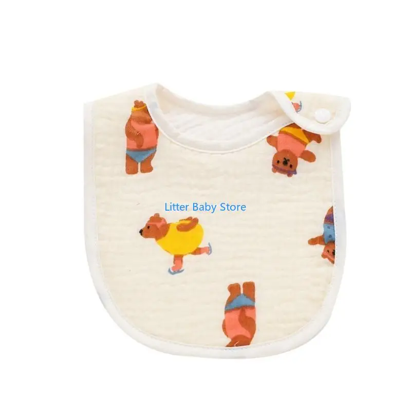 

N80C Newborn Feeding Bib Fashion Bib Baby Boy Girl Saliva Cloth Bib Soothing Bandana