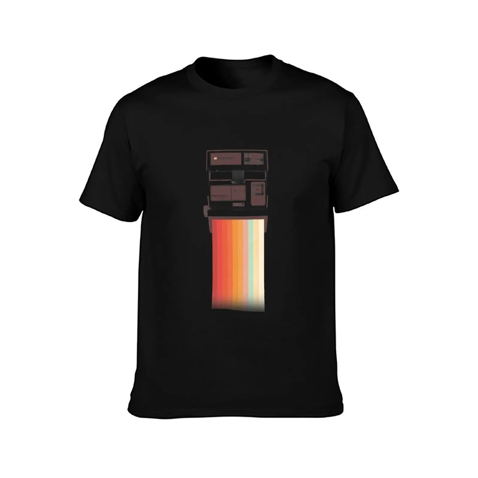 Instant Camera Rainbow T-Shirt Casual Everyday Short Sleeve T-Shirt