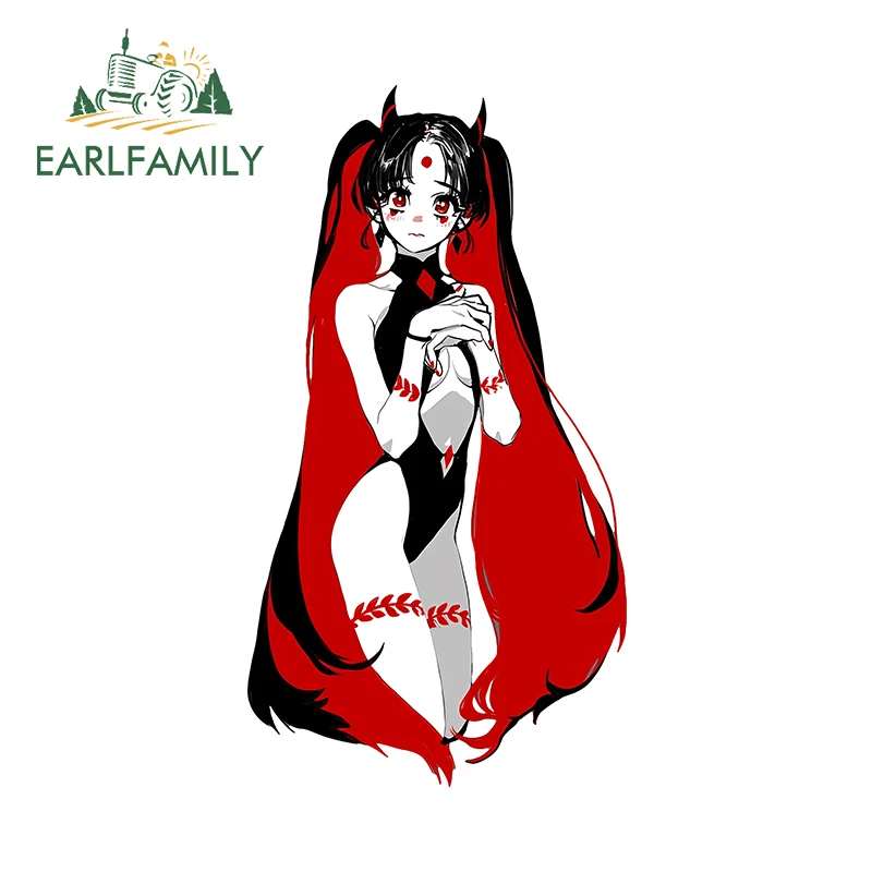 

EARLFAMILY 13cm × 7cm Persoanl Devil Girl Car Stickers Cool Cartoon Origianl Graphics Car Stickers Waterproof Vinyl Car Wrap